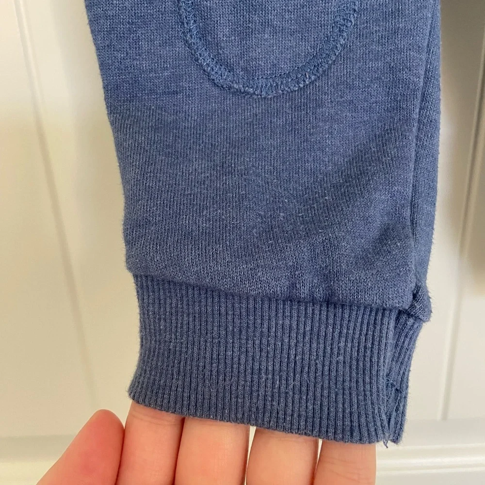 NWOT 7 For All Mankind baby boy’s blue fur lined hooded zip one piece jumper 6-9